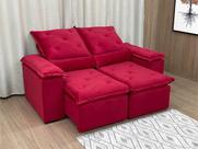 Sofá Retrátil Reclinável Athenas 2m Vermelho