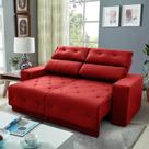 Sofá Retrátil/Reclinável Belga 2,00m Suede Velut Vermelho c/ Molas no Assento Sofá Retrátil/Reclinável Belga 2,00m Suede Velut Vermelho c/ Molas no Assento