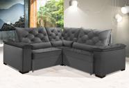 Sofá Retrátil Reclinável BERLIM DE CANTO 2.30 x 2.30 ESTILO ESTOFADOS - França Velusoft COR "CINZA" Sofá Retrátil Reclinável BERLIM DE CANTO 2.30 x 2.30 ESTILO ESTOFADOS - França Velusoft COR "CINZA"