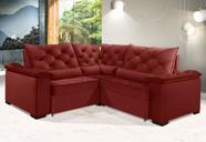 Sofá Retrátil Reclinável BERLIM DE CANTO 2.70 x 2.70 ESTILO ESTOFADOS - França Velusoft COR "VERMELHO" Sofá Retrátil Reclinável BERLIM DE CANTO 2.70 x 2.70 ESTILO ESTOFADOS - França Velusoft COR "VERMELHO"