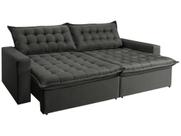 Sofá Retrátil Reclinável e Cama 2,35m Cama inBox Flex Suede Velusoft Cinza