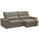 Sofá Retrátil Reclinável Para Sala 3 Lugares 210cm Asaph F04 Veludo Marrom Claro - Lyam Decor Sofá Retrátil Reclinável Para Sala 3 Lugares 210cm Asaph F04 Veludo Marrom Claro - Lyam Decor