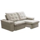 Sofá Retrátil Reclinável Para Sala 3 Lugares 210cm Nijma F04 Veludo Bege - Lyam Decor Sofá Retrátil Reclinável Para Sala 3 Lugares 210cm Nijma F04 Veludo Bege - Lyam Decor