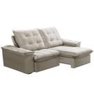 Sofá Retrátil Reclinável Para Sala 3 Lugares 210cm Nijma F04 Veludo Bege - Lyam Decor Sofá Retrátil Reclinável Para Sala 3 Lugares 210cm Nijma F04 Veludo Bege - Lyam Decor