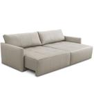 Sofá Retrátil Reclinável Para Sala 4 Lugares 262cm Merano L06 Couro Fendi - Lyam Decor