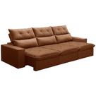 Sofá Retrátil Reclinável Para Sala 4 Lugares 290cm Aires F04 Veludo Terracota - Lyam Decor
