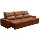 Sofá Retrátil Reclinável Para Sala 4 Lugares 290cm Aires F04 Veludo Terracota - Lyam Decor