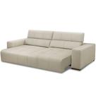 Sofá Retrátil Reclinável Para Sala 4 Lugares 290cm Bari L06 Couro Off White - Lyam Decor Sofá Retrátil Reclinável Para Sala 4 Lugares 290cm Bari L06 Couro Off White - Lyam Decor