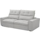 Sofá Retrátil Reclinável Para Sala de Estar Living 210cm Dimas F04 Bouclê Cinza - Lyam Decor Sofá Retrátil Reclinável Para Sala de Estar Living 210cm Dimas F04 Bouclê Cinza - Lyam Decor