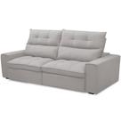 Sofá Retrátil Reclinável Para Sala de Estar Living 210cm Dimas F04 Veludo Cinza - Lyam Decor