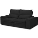 Sofá Retrátil Reclinável Para Sala de Estar Living 210cm Nápoles F04 Veludo Preto - Lyam Decor Sofá Retrátil Reclinável Para Sala de Estar Living 210cm Nápoles F04 Veludo Preto - Lyam Decor