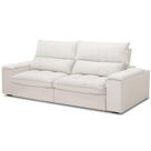 Sofá Retrátil Reclinável Para Sala De Estar Living 230cm Nápoles F04 Bouclê Cru - Lyam Decor