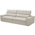 Sofá Retrátil Reclinável Para Sala De Estar Living 250cm Dimas F04 Veludo Bege