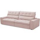 Sofá Retrátil Reclinável Para Sala De Estar Living 250cm Dimas F04 Veludo Rosê