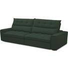 Sofá Retrátil Reclinável Para Sala De Estar Living 250cm Dimas F04 Veludo Verde