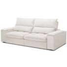 Sofá Retrátil Reclinável Para Sala de Estar Living 250cm Nápoles F04 Bouclê Off White - Lyam Decor