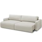 Sofá Retrátil Reclinável Para Sala de Estar Living 270cm Sevilha F04 Veludo Bege - Lyam Decor