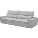 Sofá Retrátil Reclinável Para Sala de Estar Living 290cm Dimas F04 Bouclê Cinza - Lyam Decor Sofá Retrátil Reclinável Para Sala de Estar Living 290cm Dimas F04 Bouclê Cinza - Lyam Decor