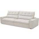 Sofá Retrátil Reclinável Para Sala de Estar Living 290cm Dimas F04 Bouclê Off White - Lyam Decor
