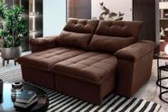 Sofá Retrátil/Reclinável Verona 1,50m Suede Velut Marrom c/ Molas no Assento - King House