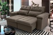 Sofá Retrátil/Reclinável Verona 1,50m Suede Velut Tabaco c/ Molas no Assento - King House