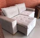 Sofa retrátil suedy branco gelo 2 lugares