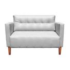 Sofá Retrô Namoradeira 2L Livia material sintético Branco Sofá Retrô Namoradeira 2L Livia material sintético Branco