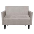 Sofá Retrô Namoradeira Compacta Jade 2 Lugares Suede Bege - D'Rossi