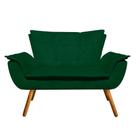 Sofá Retrô Namoradeira Opala Suede Verde - D'Rossi