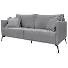 Sofa Sala De Estar Liv 2 Lugares Pes Aço Linho 231 Cinza Ezz