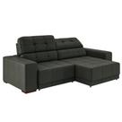 Sofá Sala de Estar Retrátil e Reclinável 3 Lugares Lisboa 210cm material sintético G58 - Gran Belo Sofá Sala de Estar Retrátil e Reclinável 3 Lugares Lisboa 210cm material sintético G58 - Gran Belo