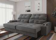 Sofá Santiago 2,00m (L) com Carregador USB e Porta Copos Retrátil e Reclinável