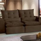 Sofá São Paulo Retrátil e Reclinável - Assento com Molas 250 Cm Veludo