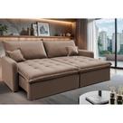 Sofá Sem Caixa Retrátil 2,00m SoftGel Luna. Velusoft Cama inBox