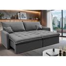 Sofá Sem Caixa Retrátil 2,00m SoftGel Luna. Velusoft Cama inBox