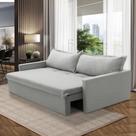 Sofá Sem Caixa Retrátil e Reclinável 1,85m com Molas Kiara Linho Cinza Adonai Estofados Sofá Sem Caixa Retrátil e Reclinável 1,85m com Molas Kiara Linho Cinza Adonai Estofados