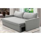 Sofá Sem Caixa Retrátil e Reclinável 1,85m com Molas Luzia Linho Cinza Madelina Decor