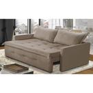 Sofá Sem Caixa Retrátil e Reclinável 2,00m com Molas Bianca Suede Capuccino Madelina Decor
