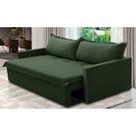 Sofá Sem Caixa Retrátil e Reclinável 2,00m com Molas Luzia Linho Verde Madelina Decor