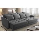 Sofá Sem Caixa Retrátil Reclinável 2,30m Carol Veludo Cinza Adonai Estofados Sofá Sem Caixa Retrátil Reclinável 2,30m Carol Veludo Cinza Adonai Estofados