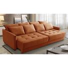 Sofá Sem Caixa Retrátil Reclinável 2,30m Carol Veludo Terracota Adonai Estofados Sofá Sem Caixa Retrátil Reclinável 2,30m Carol Veludo Terracota Adonai Estofados