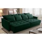 Sofá Sem Caixa Retrátil Reclinável 2,30m Carol Veludo Verde Adonai Estofados