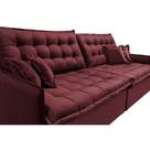 Sofá Sem Caixa Retrátil Reclinável 2,35m Cama inBox Versátil com Pillow Top e Molas Velusoft Vinho