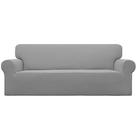 Sofá Slipcover Easy-Going Stretch de grandes dimensões cinza claro