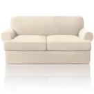 Sofá Slipcover PrinceDeco T Cushion Loveseat, cor natural Sofá Slipcover PrinceDeco T Cushion Loveseat, cor natural