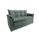Sofá Small 3 Lugares Conforto 160cm Suede Bege Herrero Decor