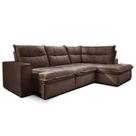 Sofá Solar Com 2 Lugares Direito E Chaise Esquerdo Marrom