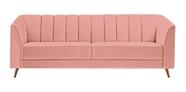 Sofá Suede Camel Luxo Chesterfield 3 Lugares Suede Rosa Sofá Suede Camel Luxo Chesterfield 3 Lugares Suede Rosa