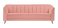 Sofá Suede Camel Luxo Chesterfield 3 Lugares Suede Rosa Sofá Suede Camel Luxo Chesterfield 3 Lugares Suede Rosa