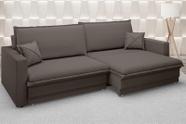 Sofá Tango 1,80m sem caixa, Retrátil e Reclinável Velosuede Chocolate - NETSOFAS